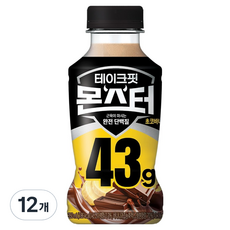 TAKEFIT Monster巧克力香蕉肌肉飲用的完全蛋白質, 12個, 350ml