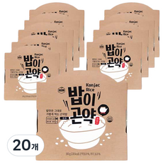 밥이곤약 통곡물 곤약 즉석밥 귀리, 160g, 20개