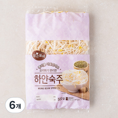 맑은물에 요리하기 편리한 하얀숙주, 500g, 6개