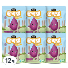 아넬라 유기농 롱떡뻥, 자색고구마, 30g, 12개