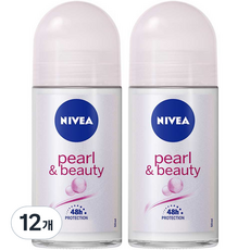 니베아 펄 앤 뷰티 데오드란트 롤온, 50ml, 12개