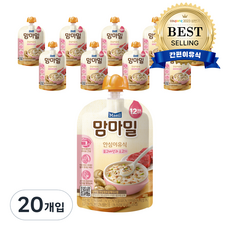 맘마밀 안심이유식 12개월, 표고버섯과 소고기, 100g, 20개