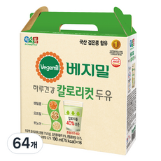 베지밀 하루건강 칼로리컷 두유, 190ml, 64개