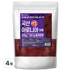 건강중심 국산 아로니아가루 분말, 500g, 4개
