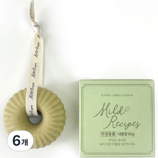 마일드레시피 버블링 설거지 비누 녹차 레몬, 85g, 6개