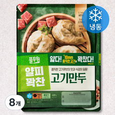 풀무원 얇은피 꽉찬속 고기만두 (냉동), 400g, 8개