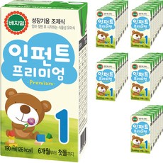 베지밀 인펀트 프리미엄 1단계 콩유아식 190ml, 32개