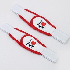 베이비베어 하트 기저귀밴드 2개, 레드