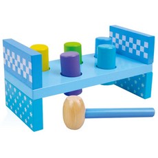 HAPPYTOWN 錘子板錘玩堅固的玩具, 藍色