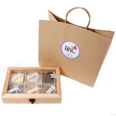 BNL 아로마 비누 6개입 + 나무케이스 세트, 아로마 비누 100g 6종 + 나무케이스, 1세트