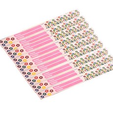 HAPPY NAME 簡易型防走失姓名手環 9入, 花朵款, 1入