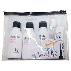 애 경 프리미엄 여행용 세트 1호, 케라시스 샴푸 60ml + 케라시스 린스 60ml + 샤워메이트 바디샤워 60ml + 2080청온차 진 치약 + 2080 칫솔, 16개입, 1개