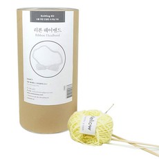 멜로우 리본 헤어밴드 DIY 만들기, 아이보리, 1개