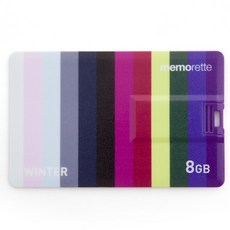 메모렛 퍼스널컬러 카드형 USB 메모리 겨울, 8GB