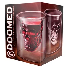 프레드앤프렌즈 해골모양 유리 컵 DOOM, 단일 색상, 1개