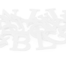室內裝飾黏貼型字母, 白色的