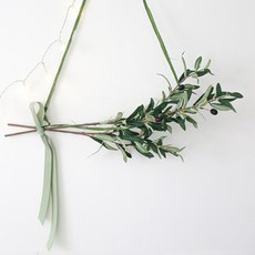 THE FLOWERMARKET 新鮮橄欖果花環, 混色
