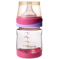 키즈미 PPSU 젖병 160ml, M(3개월이후), 레드