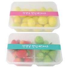 황씨네도시락 PP 내열 도시락 1칸 4p + 2칸 4p + 뚜껑 8p + 캘리 선생님맛있게 띠스티커 핑크 4p + 민트 4p