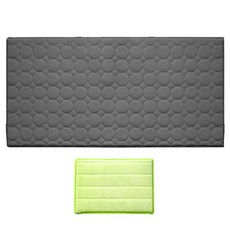  아레스 주방매트 사각그린 + 원형, 그레이 