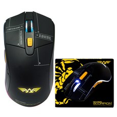아마겟돈 RGB 게이밍 마우스 TEXTRON 스콜피온5, 블랙