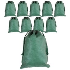 봄91 끈조리개 부직포백 20 x 28 cm, 그린, 10개입
