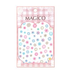 MAGICO 에스틱 네일 스티커, 파스텔 눈꽃, 1개