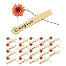 도나앤데코 꽃데코 + 이스페셜 데코 스티커, 주황꽃, 20세트