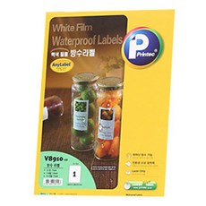프린텍 방수라벨 V8910-10, 1칸, 10개입