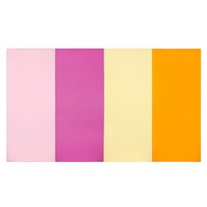 퍼니존 퍼니테라피 베이비핑크비비드 시리즈5 유아폴더매트, 베이비핑크 +핫핑크 + 아이보리 + 오렌지