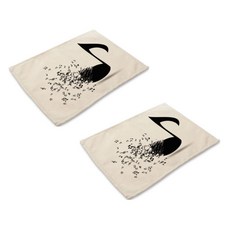 아울리빙 아이러브 뮤직 식탁매트 2p, B, 42 x 36 cm
