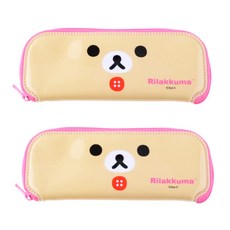 Rilakkuma 臉型餐具袋, 粉色, 2入