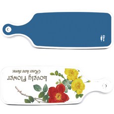 로엠디자인 LovelyFlower 서빙 도마보드 세트, LovelyFlower, 다크블루보드, 1세트