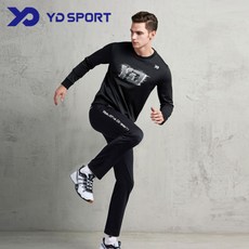 YD SPORT TL1757+PL1795網球羽毛球乒乓球服運動服男女加高T恤+加高長褲套裝 TL1757BK（T恤黑）-90 PL1795BK（褲子黑）-90