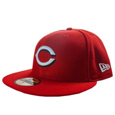 뉴에라 59FIFTY 신시내티 레즈 MLB 야구 스냅백 모자, 레드