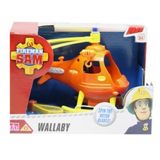 Fireman Sam Dispatch Vehicle Helicopter Wallaby 工作玩具, 混色