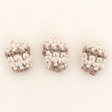 하마나카 심플 니트모티브 악세서리 장식 큐티봉봉, H457-736(브라운+베이지), 2개입