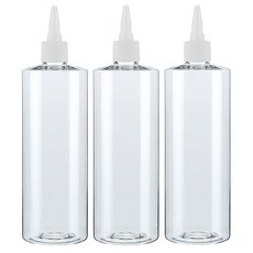 병도매닷컴 투명 뾰족 흰색마개 공병 AC500, 500ml, 3개입