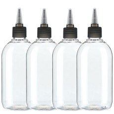 병도매닷컴 투명 뾰족 검정마개 공병 ARB330, 330ml, 4개