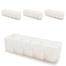 마켓감성 5칸 다용도 정리함, 화이트, 4개
