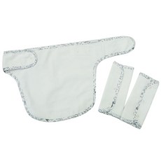 따숨 가슴받이 + 침받이 2p 세트, 퓨어화이트