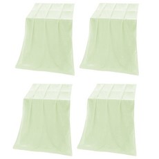 블럭마트 극세사 특대사이즈 비치타월, 그린, 4개