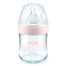 누크 네이쳐 센스 유리젖병 120ml, S1-S(0~6개월), 핑크