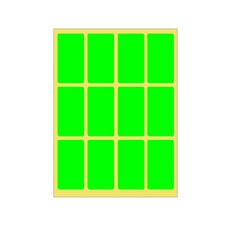 블루마토 컬러 사각 라벨 1-D 초록 10p, 5개