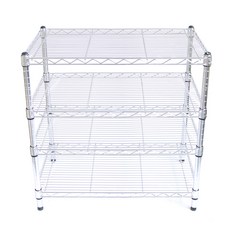 코랙코리아 철제수납선반 4단 1200 x 350 x 1200 mm, 은색(크롬)