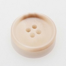 HR빅버튼 마니 무광 단추 21mm, 스킨베이지, 12개
