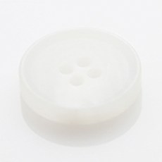 HR빅버튼 옥스포드무광 단추 15mm, 화이트, 4개입