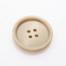 HR빅버튼 워킹 무광 단추 25mm, 카키베이지, 12개