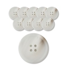 패션포인트 포멀 단추 무광 21mm, WT, 10개