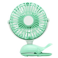 애니고 Whale Clip Fan 휴대용 유모차선풍기, 그린, 1개